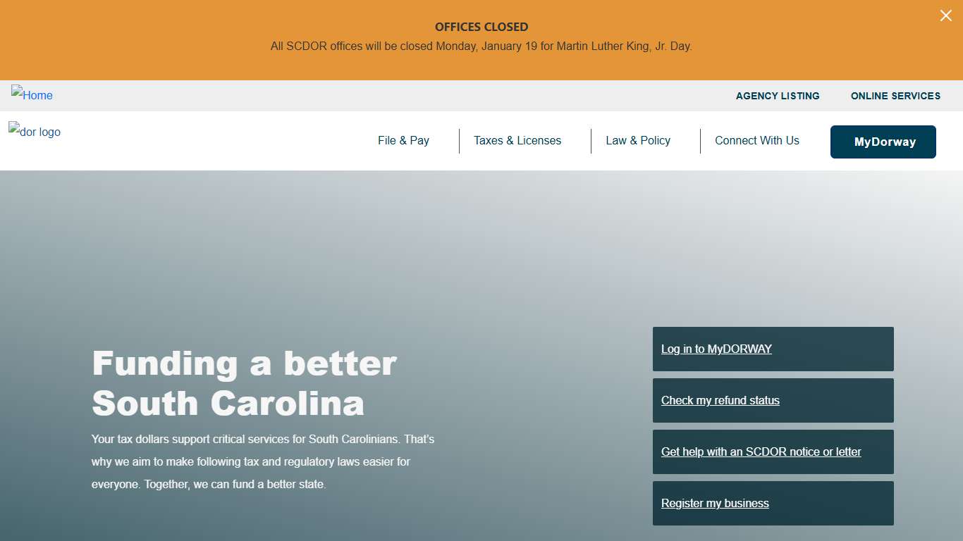 Home | South Carolina Department of Revenue